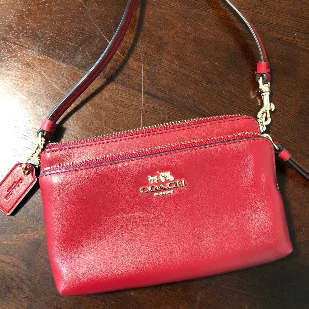 Coach Madison leather Double Zip Wristlet, 51928
